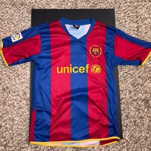 2006-2007 Authentic Sports Barcelona Shirt Jersey FCB Ronaldinho Brazil Unicef M